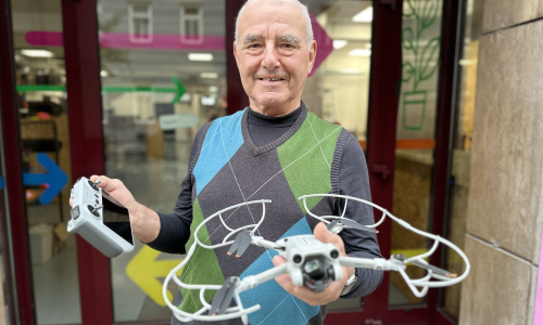 Drohnenflug durch das Happylab